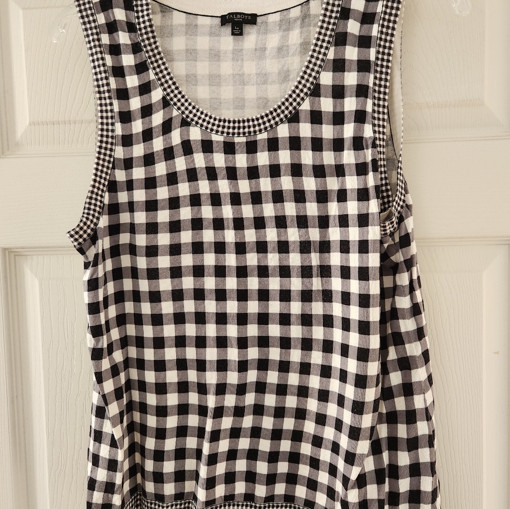 TALBOTS checkered tank top